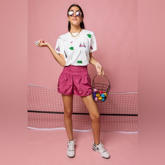 QUEEN OF SPARKLES Scatter GOLF ICON Tee Top NWT - Picture 2 of 5